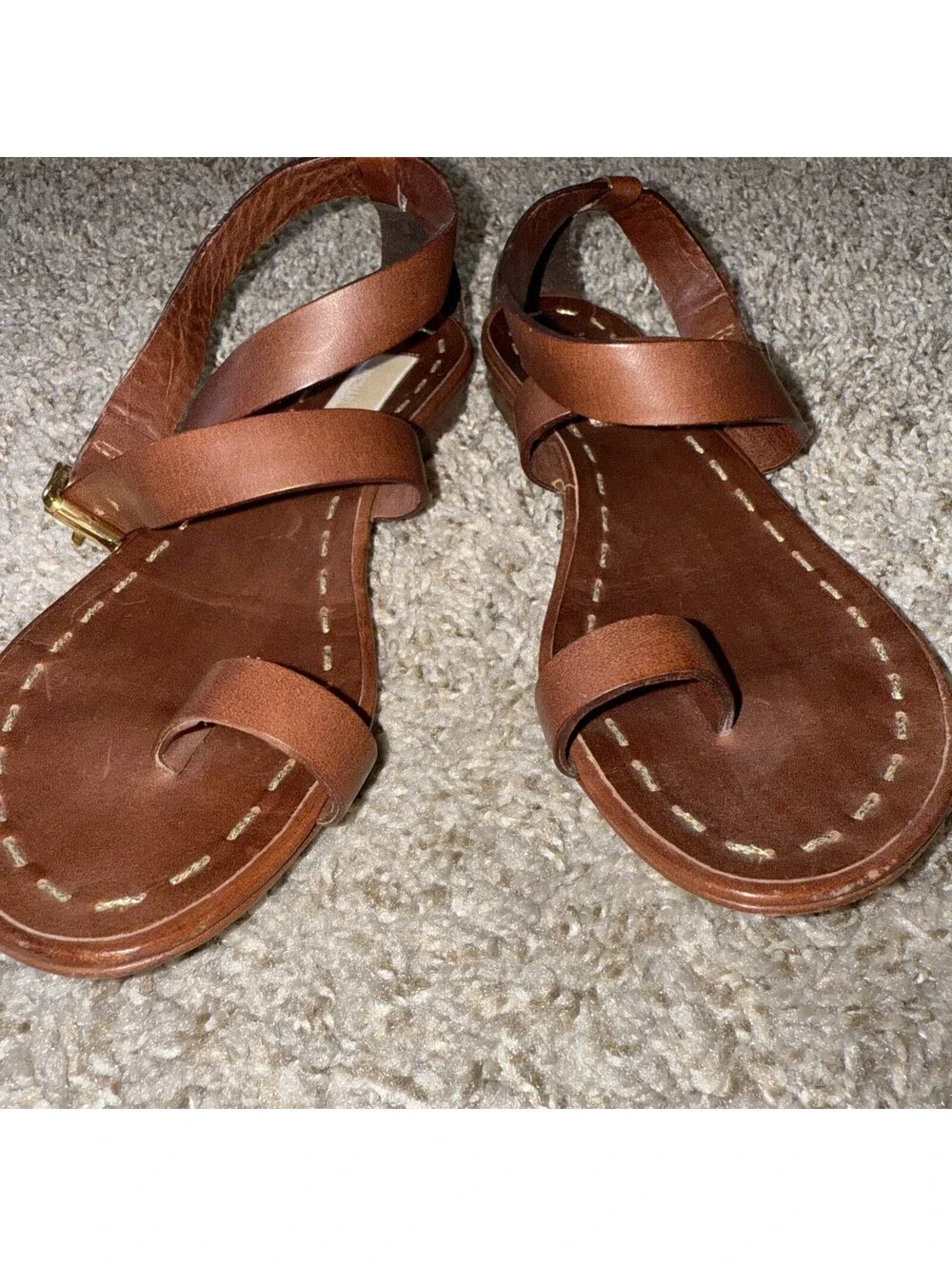 Michael Kors Brown Leather Gladiator